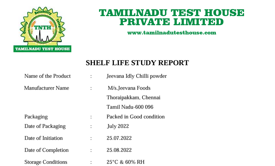 TAMILNADU TEST HOUSE PRIVATE LIMITED